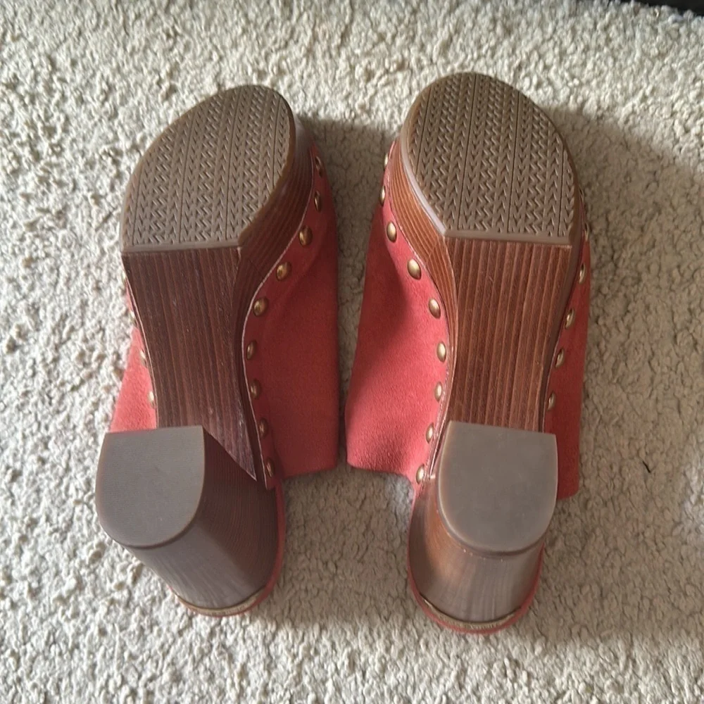 Michael Kors Westly Suede Mules - Cinnamon - Size 9.5